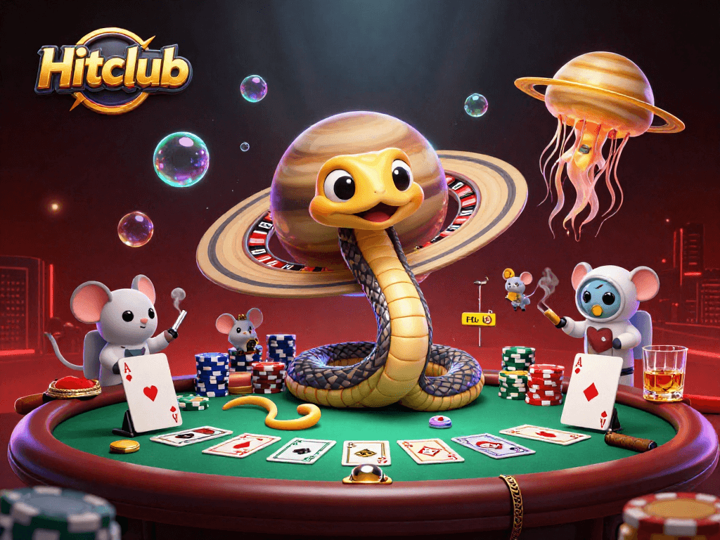 Hitclub engages players with immersive gambling adventures featuring a cosmic roulette scene.