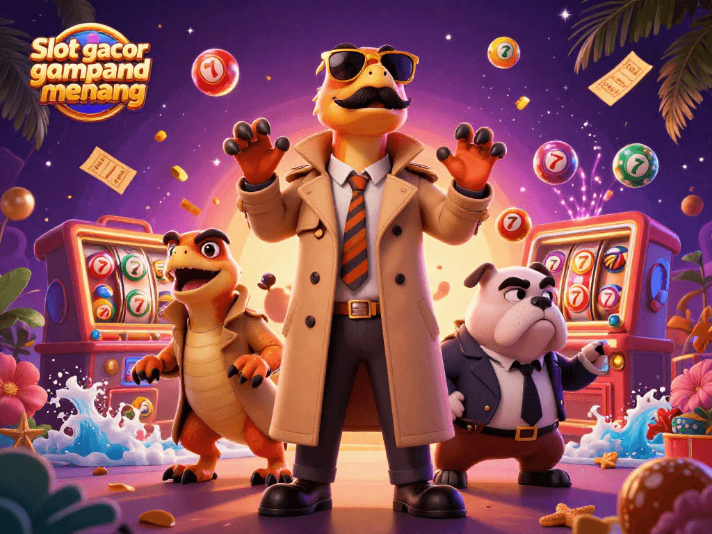 Experience the excitement of slot gacor gampang menang with playful raptors trying to enter a VIP lounge.