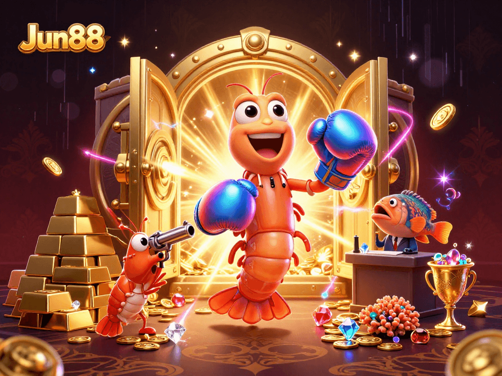 Engage in thrilling slots action with Jun88 featuring vibrant undersea characters and dazzling treasures.