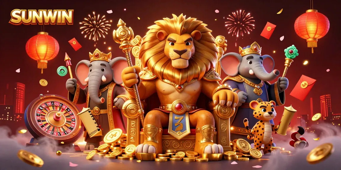Join the SUNWIN gaming adventure with the royal lion king, wisest elephant, and speedy cheetah!