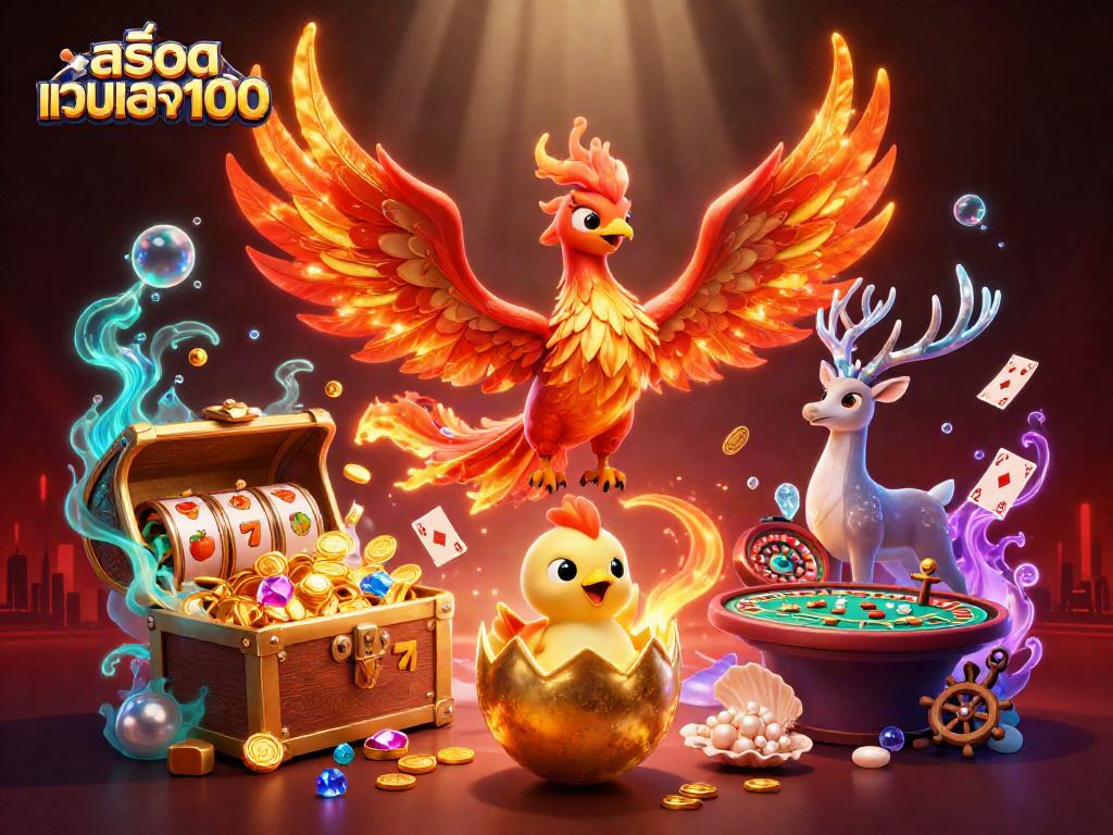 Activate your gaming strategy with สล็อตเว็บตรง100 in a vibrant casino scene filled with dynamic elements.