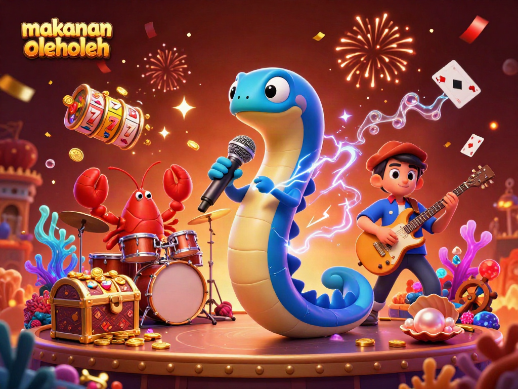 Engage with an underwater casino performance featuring makananoleholeh in a vibrant, dynamic setting.