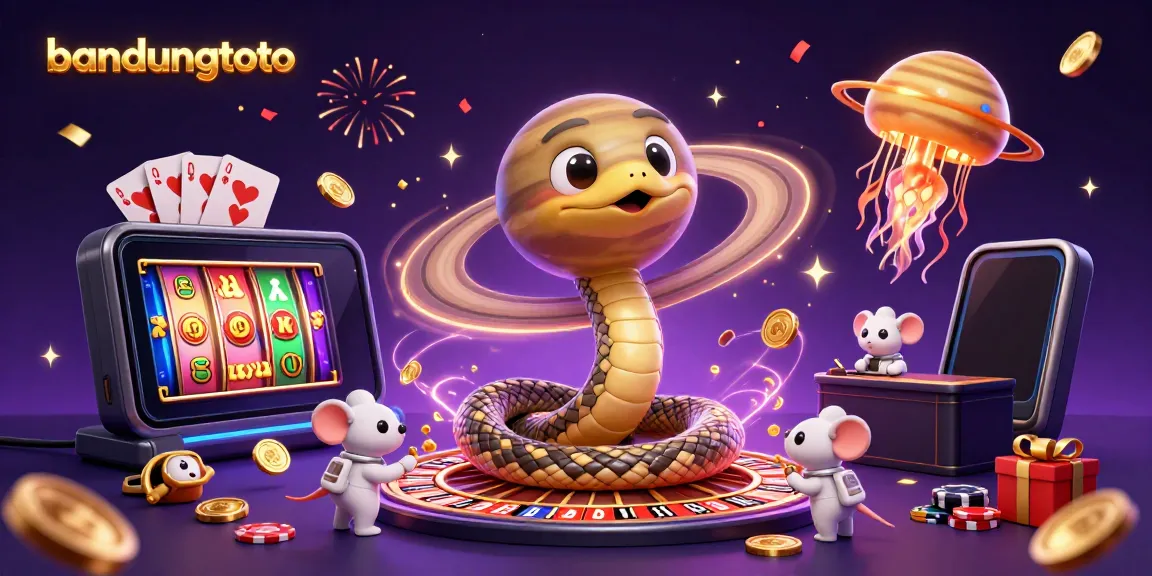 Join the action with bandungtoto in this vibrant 3D cosmic casino scene full of gaming excitement!