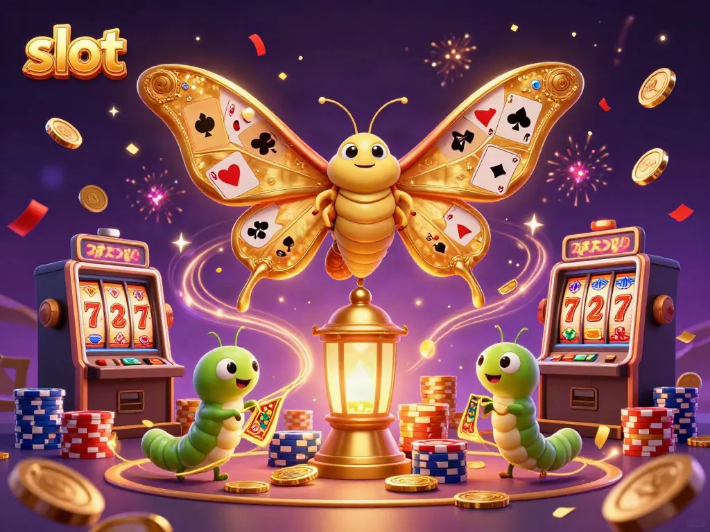 Experience thrilling slot action with colorful casino elements, golden motifs, and dynamic gameplay.