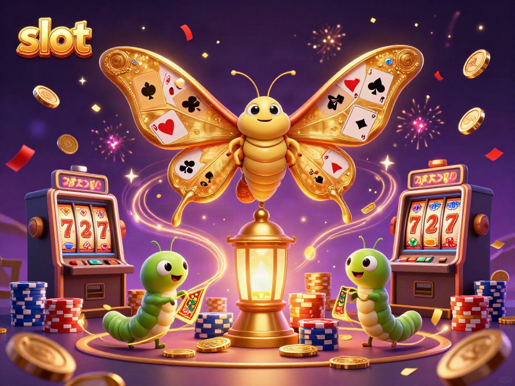 Experience thrilling slot action with colorful casino elements, golden motifs, and dynamic gameplay.