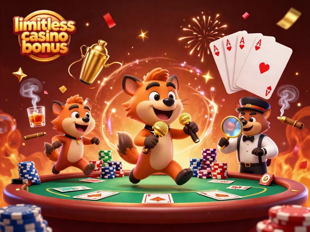 Experience the limitless casino bonus as hyenas enjoy a vibrant comedy casino scene full of games.