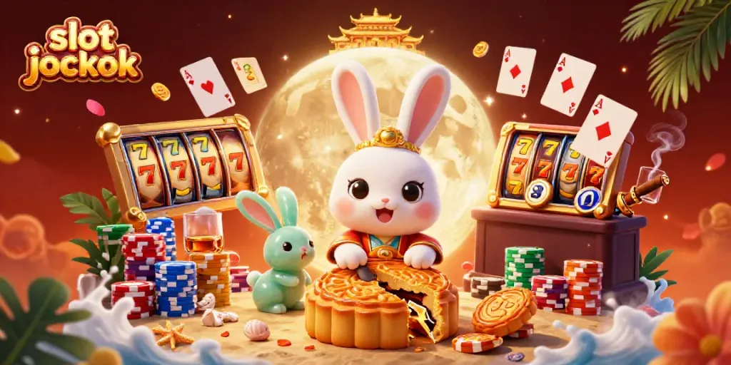Slot jackpot diperoleh dari mesin slot dengan simbol keberuntungan dalam ilustrasi menarik.