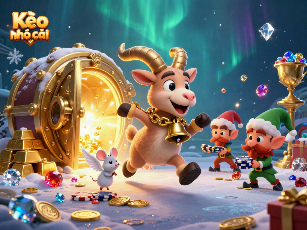 Experience excitement with Kèo nhà cái at a vibrant holiday-horror casino featuring playful characters.