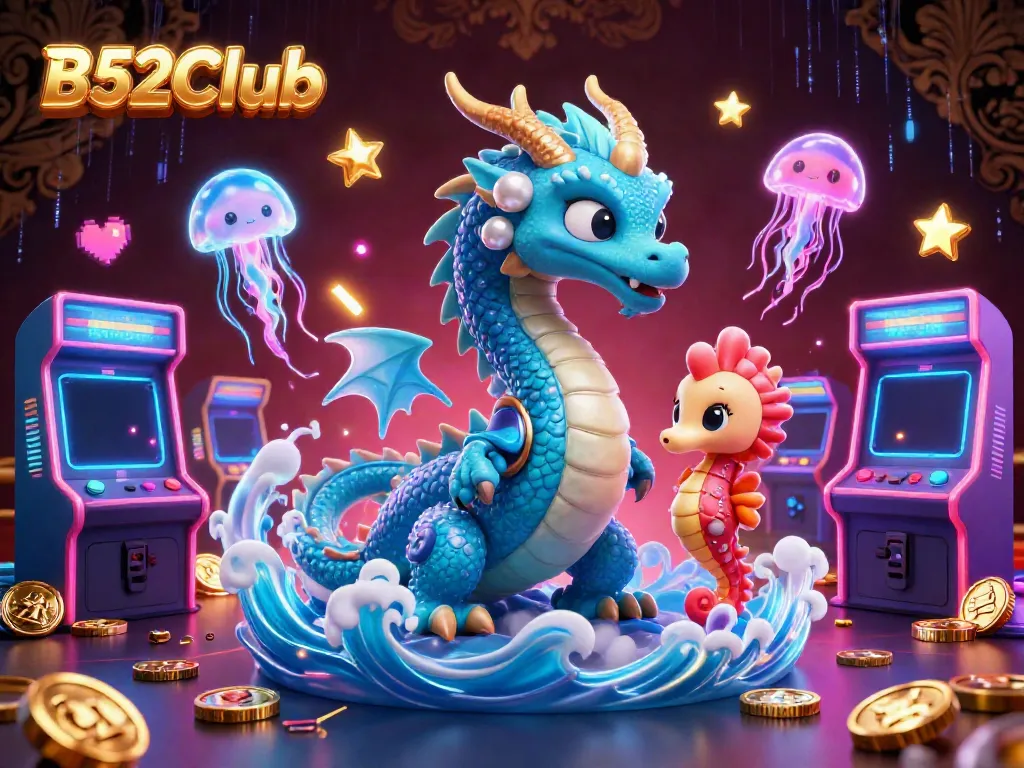 Experience the excitement of B52Club with a vibrant underwater gaming scene.