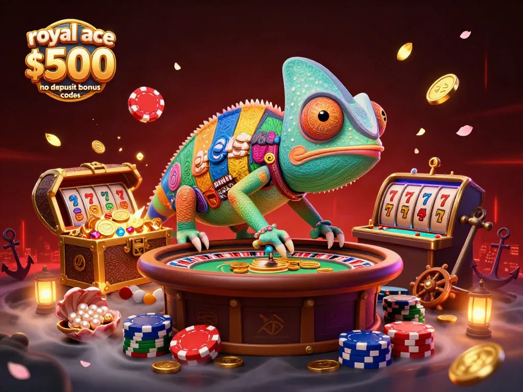 Catch exciting rewards with royal ace $500 no deposit bonus codes while exploring vibrant casino elements.