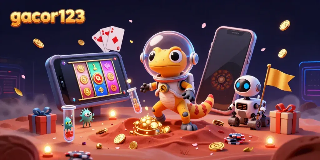 Spin the reels and win with gacor123 at the vibrant Martian casino adventure.