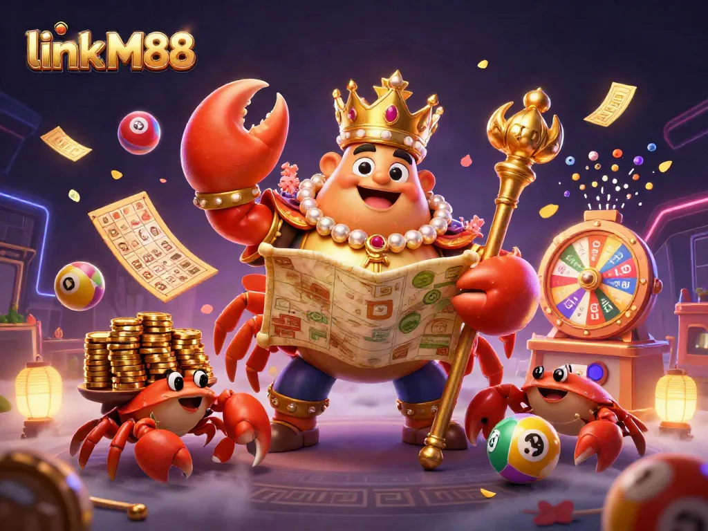Engage with link M88's vibrant casino offerings through a detailed 3D animated scene.