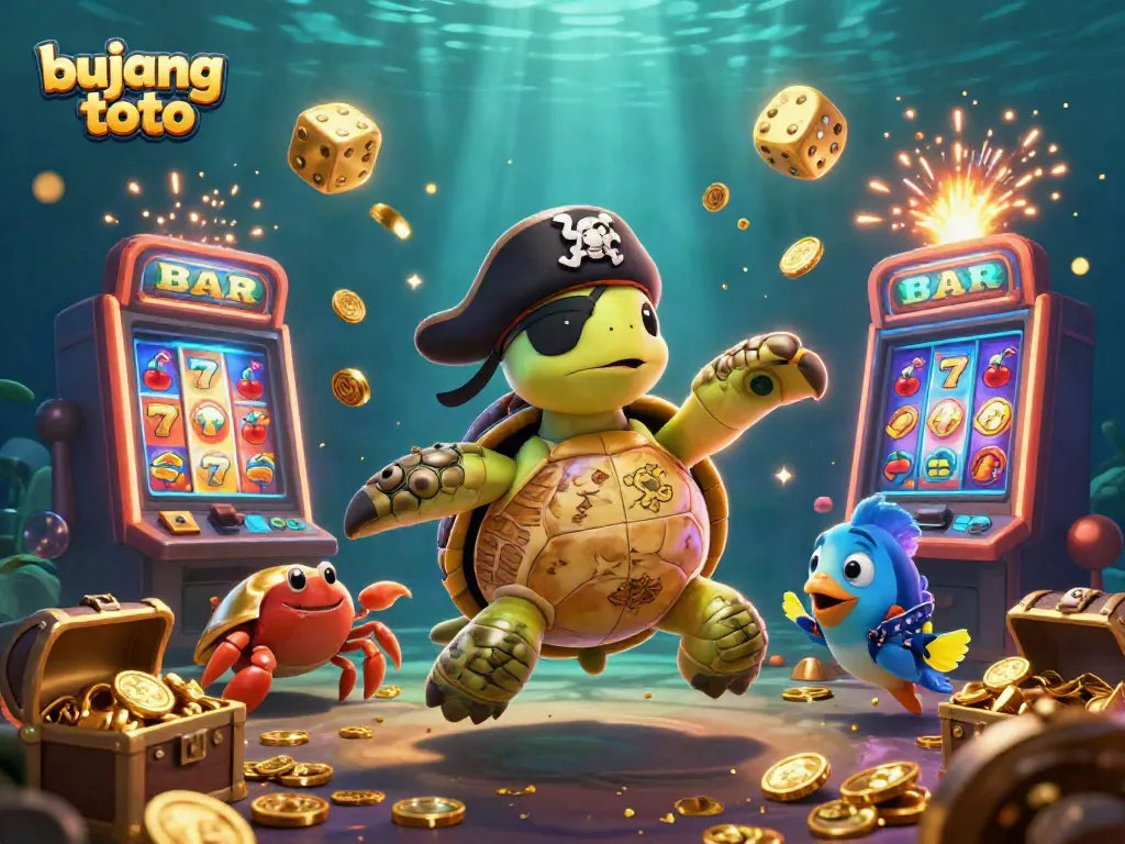 Spin the reels with bujang toto's vibrant pirate-themed casino adventure, featuring colorful characters and treasures!
