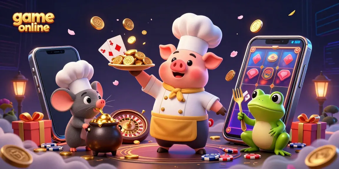 Experience thrilling game online action with engaging casino characters and dazzling gold coins.
