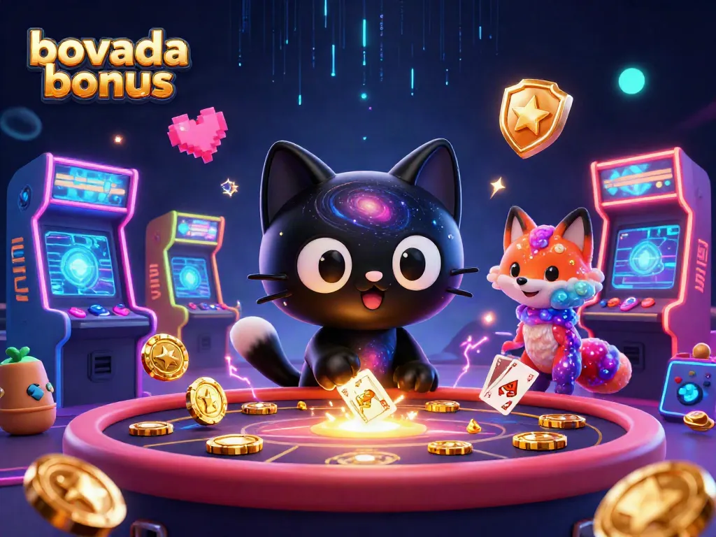 Engage with Bovada bonus offers while enjoying cosmic gaming action in this vibrant illustration.