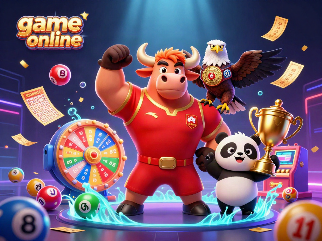 Experience exciting game online moments with vibrant characters and casino elements.